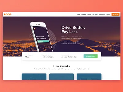 Root Insurance Co Header Exploration car co form header insurance root root insurance ui