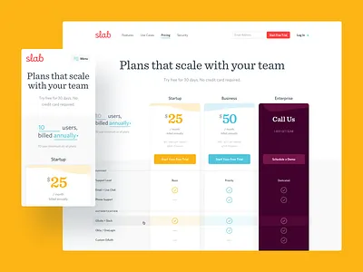 Slab Pricing animation app branding design flat icon illustration logo type typography ui ux