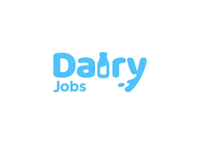 Dairy Jobs🥛🥛🥛 logo milk splash