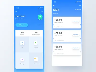 Member Centre financial hiwow ios member ui