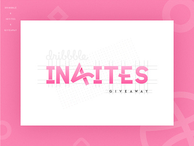 4x Dribbble Invites 2x design dribbble dribbbleball giveaway icon invitation invite pink presentation ui ux