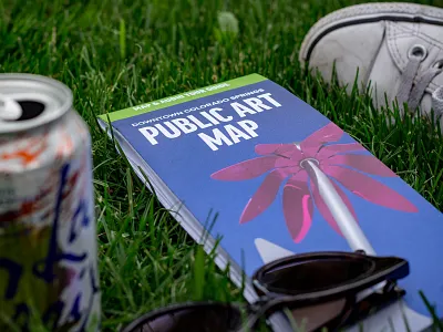 Downtown Art Map art colorado springs folding icons map print public art sculpture