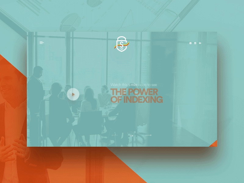 UI Landing Power Indexing design landing line modern orange photoshop ui ux