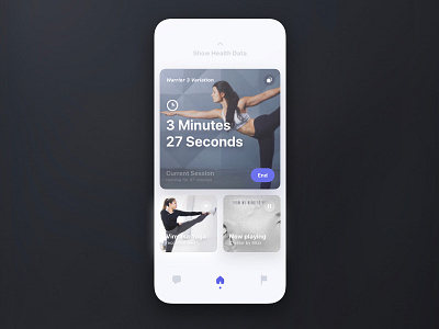 Yoga App Homescreen app body fit fitness health healthy iphone munich office ui uxigers yoga