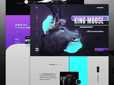 mimipod - digital agency #2 creative agency digital agency landing page minimal product design production agency software ui ui design video production web design website design