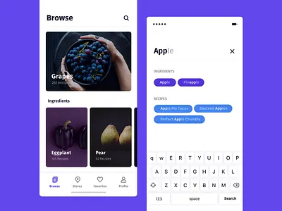 foodread app app brandnew cards clean food ingredients minimal recipes white