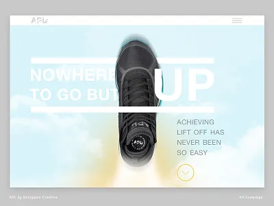 APL Website Cover advertising basketball clouds digital image manipulation jump power rocket typography web web design