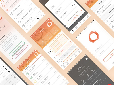 Connecting psychics with their customers app calender calls clean colourful design friendly internal mobile