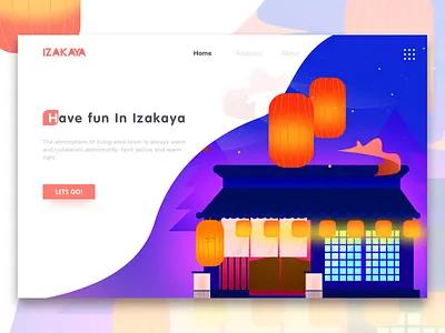 Izakaya color illustration ui web