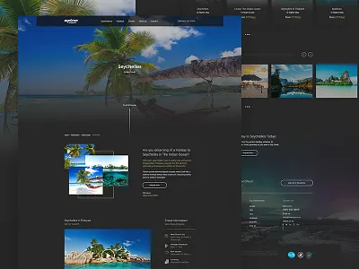 Explorer Destination Details Template agency beach clean dark ui explore modern travel travel website ui ux website