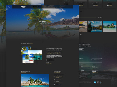 Explorer Destination Details Template agency beach clean dark ui explore modern travel travel website ui ux website