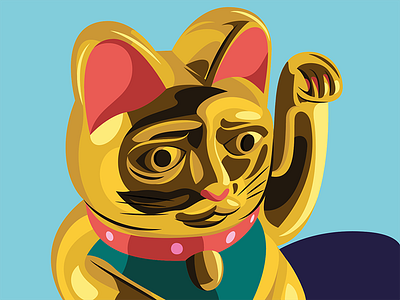 Maneki Neko - Lucky charm art artwork design digital editorial illustration illustrator inspiration usa vector