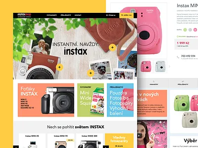 Instaxshop.cz - eshop design eshop instax webdesign