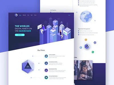 MindChain Landing page afterglow bitcoin blockchain crypto hiwow homepage landing ui website