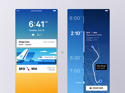 Lock Screen Calendar calendar lock motion notification screen timeline ui widget