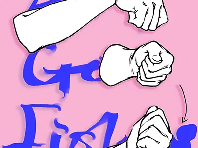 Let's Go Fishing character graphy illustration