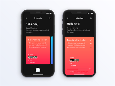 Progress bar - Daily UI challenge 086 dailyui design gradient ios iphone minimal progress schedule task trending ui ux