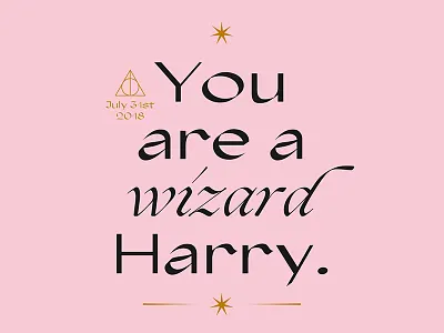 TypoStories - vol 1 fonts gold harry harry potter instagram magic pink story type typography wizard wizardry