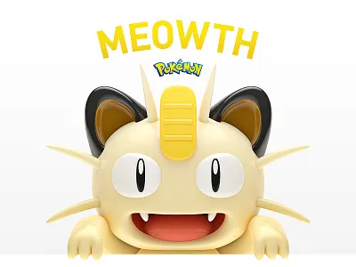 Meowth 3d character meowth pokemon