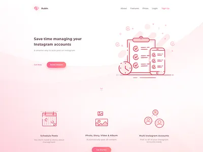 Landing Design - Instagram Boost 2018 app csgo design google instagram like shot svetlakov trend ui ux