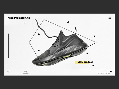 Product Showcase black concept minimal page product promo ui website yellow