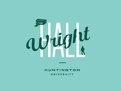 Wright Hall college dorm flight plane pride school shirt silhouette type typography wright brothers