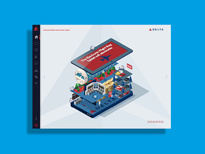 Delta Airlines Electronic Flight Bag airline app delta design illustration infographic interactive ipad layout navigation tablet ui