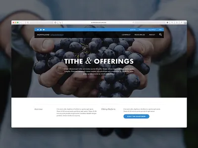 Northland • Tithe blog futura mission photography ui ux video vision web website
