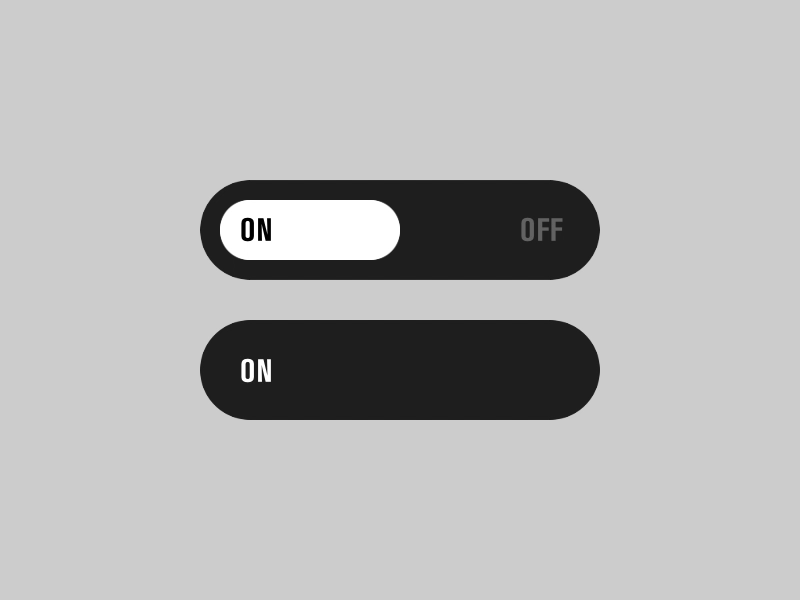 Switcher + PRD 2d animation button clean color flat interface minimal principle ui