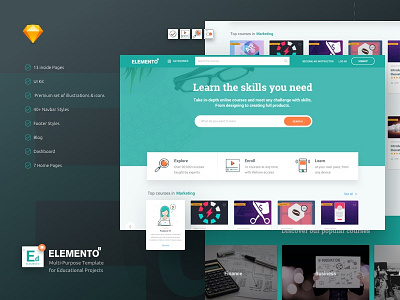 Education Sketch Template academy class course coursera dashboard e learning education learning platform mentor school teacher udemy