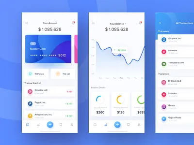 e-chain wallet app card crypto currency dashboard ios mining money payment stats wallet