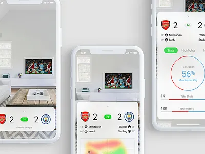 ⚽️ Score App #MadeWithXD adobe adobe partner app design football ios madewithxd score soccer ui