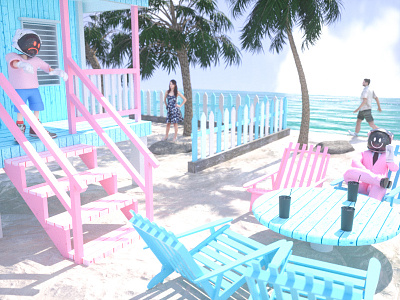 Sandy beach 4d cinema