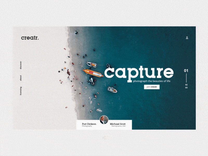 Creatr Landing Page - UI/UX Challenge 1.3 design interface landing page ui user ux webdesign website