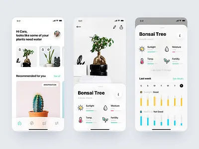 Plant Monitor Concept app green iphone monitor plant sensor tree x