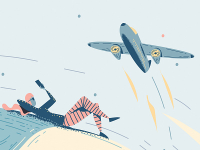 "Appy Travel" 2 editorial fish fisherman girl house notes illustrator luxury magazine phone plane