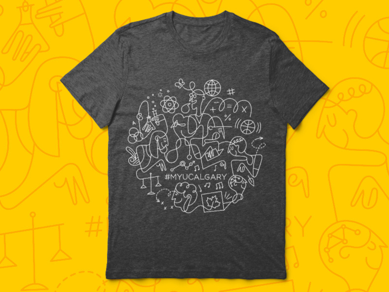 Example of U Calgary 2018 Fall Orientation Week T-Shirt
