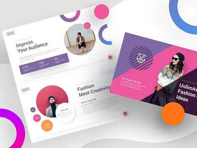 Splash Fashion PowerPoint Presentation Template beautiful clothes fashion fashionable female glamour model pink pitch deck posing powerpoint presentation