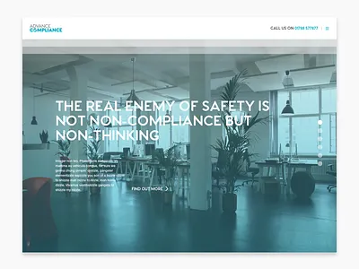 Advance Compliance Website single page site ui website