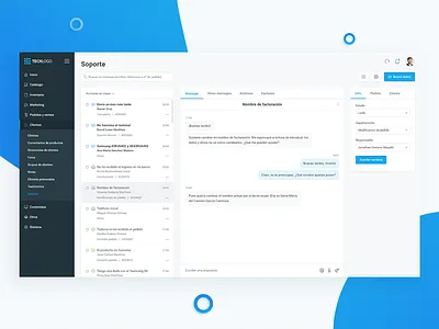 Cutomer support Dashboard (e-Commerce) back office dashboard e commerce help support ui user experience user interface ux