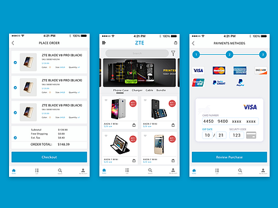 E-commerce mobile App 2018 blue clean e commerce modern photoshop slik ui ux white work