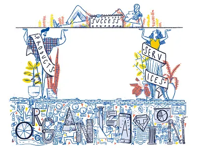 Tooploox Wall Graphic illustration mural office art tooploox wall art work wrocław