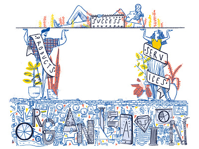 Tooploox Wall Graphic illustration mural office art tooploox wall art work wrocław