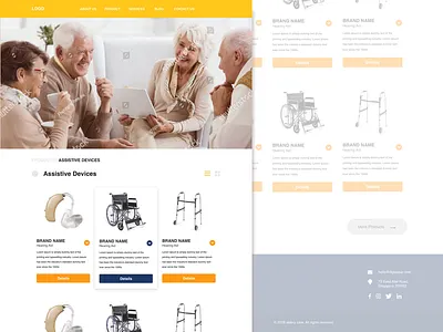 Product Grid View eldercare grid product shop uiux