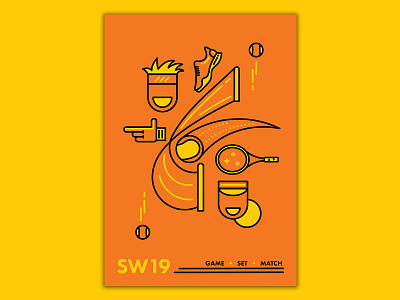 SW19 2d artwork character design concept flat illustration line minimal sports vector