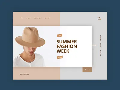 Summer Fashion Week clean concept creative design fashion minimal modern shop ui ux web