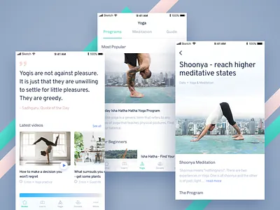 Yoga Mobile App for iOS app clean health ios meditation welness yoga