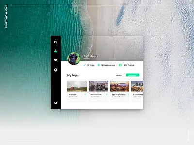 User Profile beach challenge daily ui challenge dark detail light photographer ui user profile