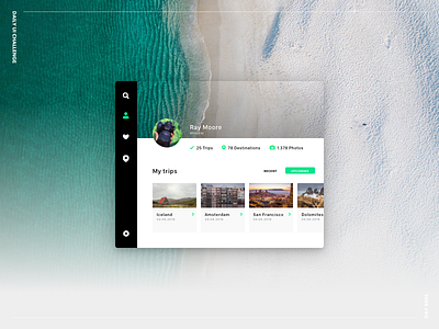 User Profile beach challenge daily ui challenge dark detail light photographer ui user profile