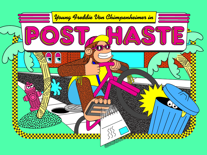 Post Haste the Game arcade deliver freddie game mailchimp pogs postcards unity